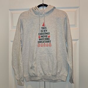 Gildan Gray Christmas Movie Watching Hoodie - Size M
